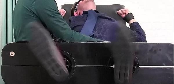  Fine looking gentleman tickled and tormented by gay deviant